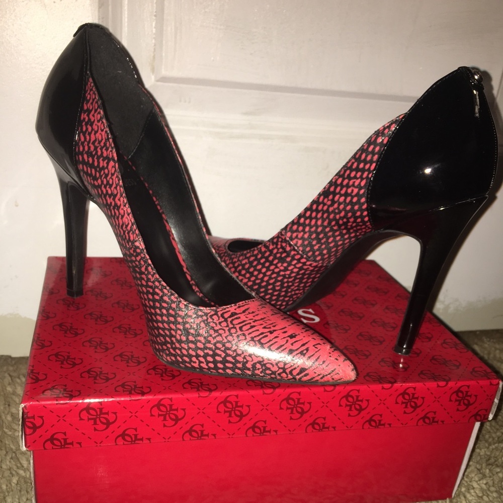 Guess Red and Black pumps